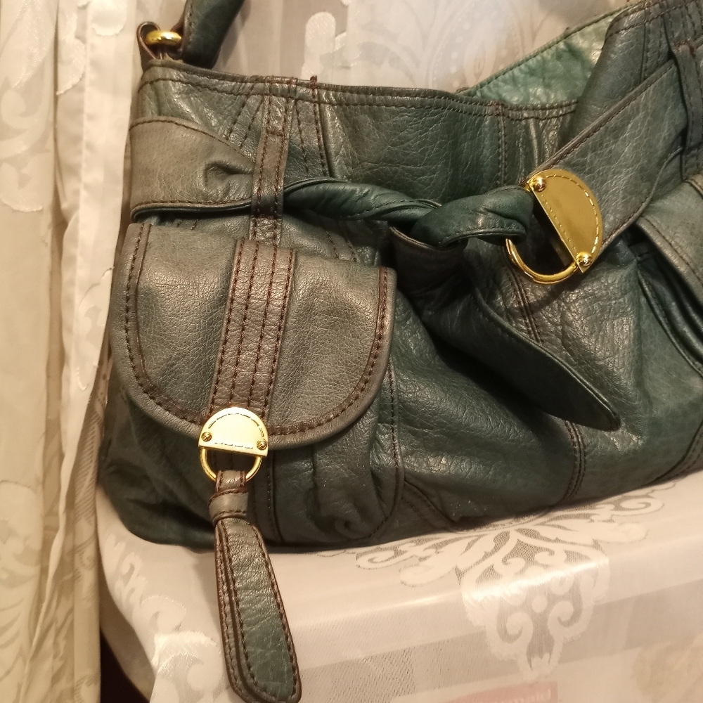 Steven Steve Madden Vintage Green Leather Hobo Handbag..SOLD SOLD SOLD - Picture 5 of 10